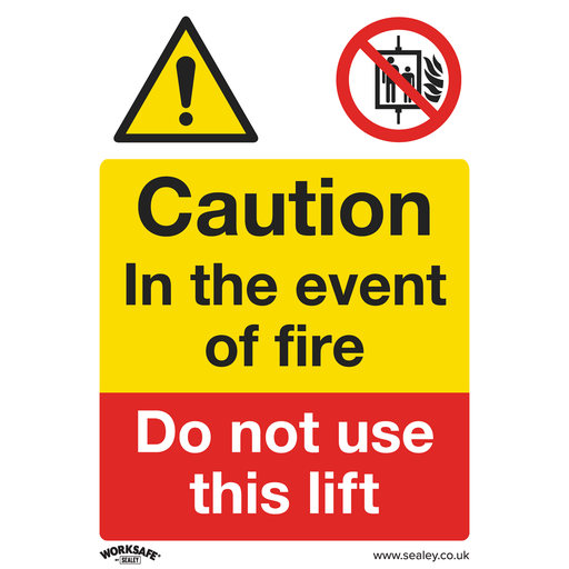 [SS43V1] Sealey Worksafe® Caution Do Not Use Lift Safety Sign - Self-Adhe