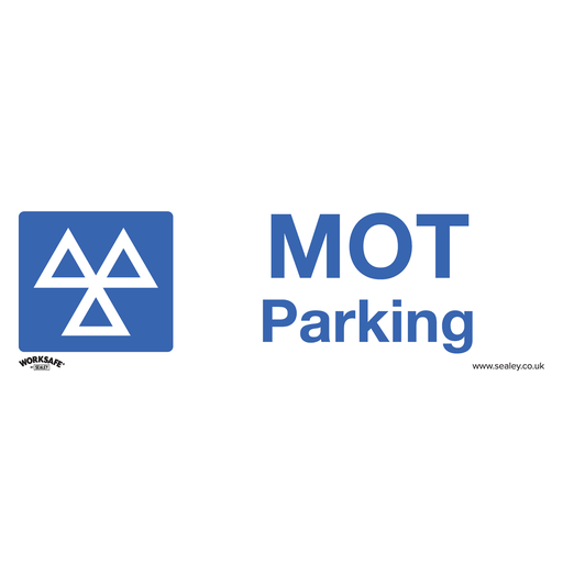 [SS49V1] Sealey Worksafe® MOT Parking Safety Sign, Self-Adhesive Vinyl