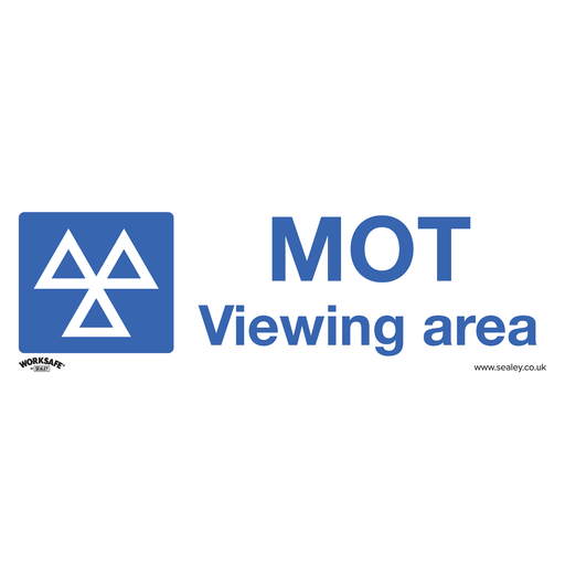 [SS50P1] Sealey Worksafe® MOT Viewing Area Safety Sign - Rigid Plastic
