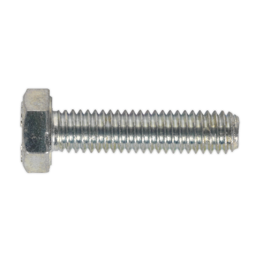 [SS625] Sealey 8.8 Zinc Plated HT Setscrew M6 x 25mm, DIN 933 - Pack of 50