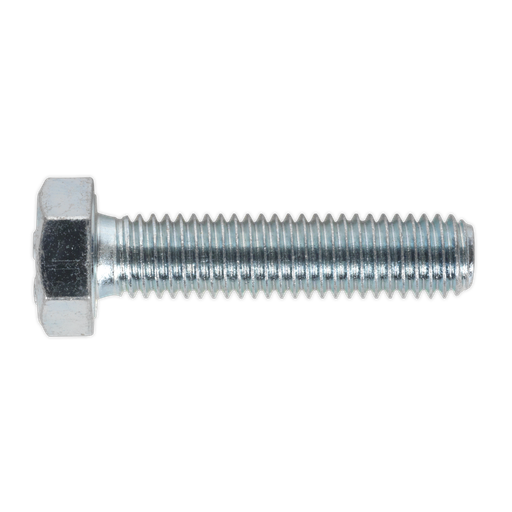 [SS835] Sealey 8.8 Zinc Plated HT Setscrew M8 x 35mm, DIN 933 - Pack of 50