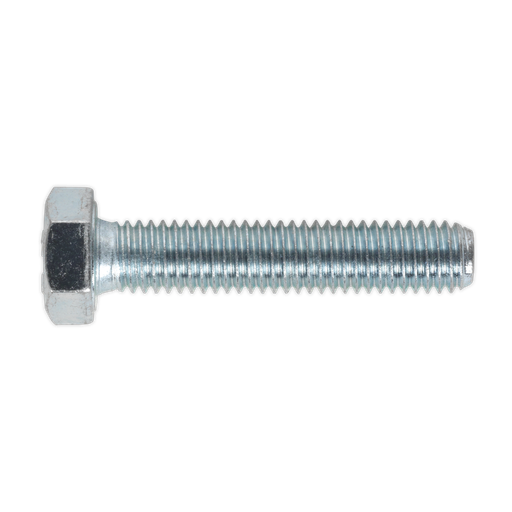 [SS840] Sealey 8.8 Zinc Plated HT Setscrew M8 x 40mm, DIN 933 - Pack of 50