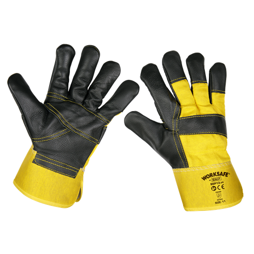 [SSP13/6] Sealey Worksafe® Rigger's Gloves with Hide Palm - Pack of 6 Pairs
