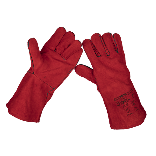 [SSP141] Sealey Leather Lined Welding Gauntlets - Pair