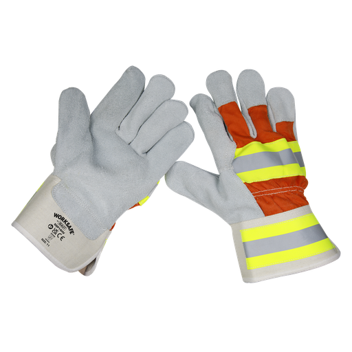[SSP14HV] Sealey Worksafe® Reflective Rigger's Gloves - Pair