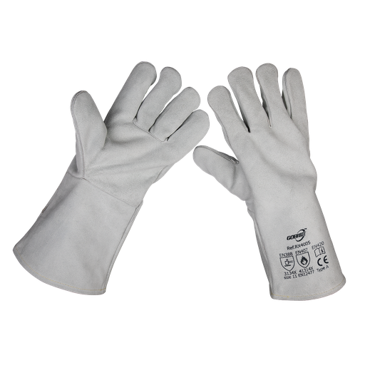 [SSP151] Sealey Worksafe Heavy-Duty Leather Lined Welding Gauntlets, Extra-Large - Pair