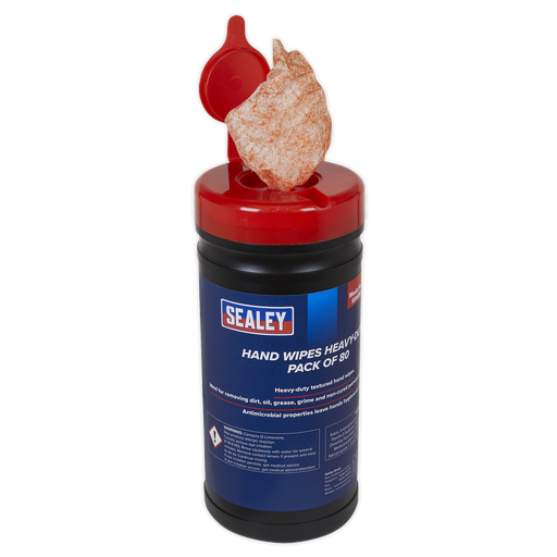 [SSW80] Sealey Heavy-Duty Hand Wipes - Pack of 80
