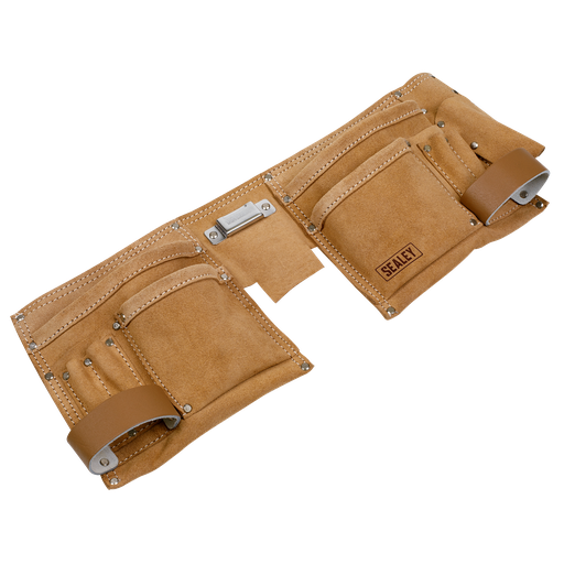 [STBL01] Sealey Double Pouch Leather Tool Belt