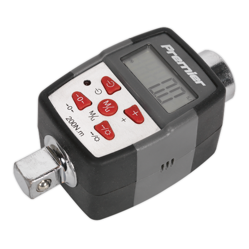 [STW291] Sealey Premier Digital Torque Adaptor with Angle Function Digital 1/2"Sq Drive 20-200Nm
