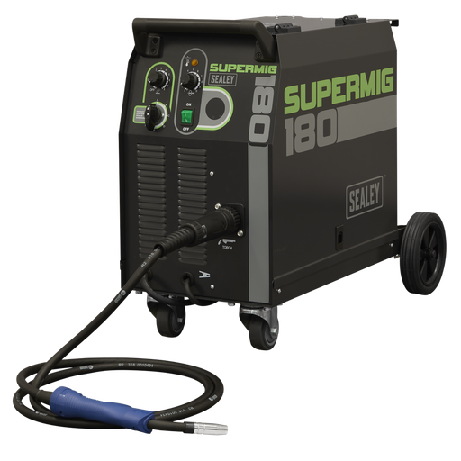 [SUPERMIG180] Sealey Professional Gas/Gasless MIG Welder with Binzel® Euro Torch 180A 230V