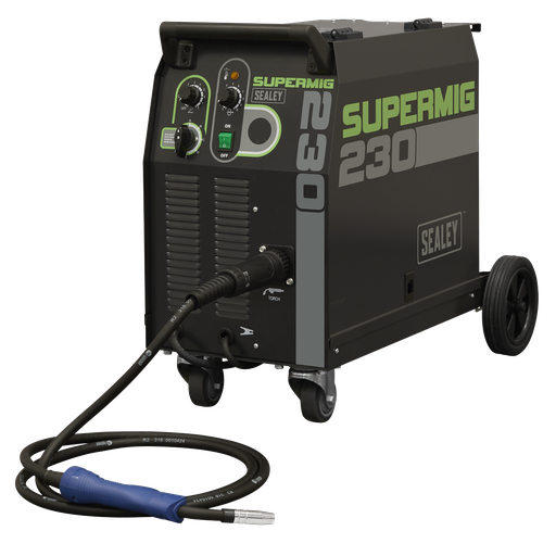 [SUPERMIG230] Sealey Professional Gas/Gasless MIG Welder with Binzel® Euro Torch 230A 230V