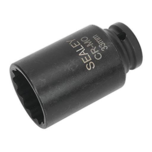 [SX0041] Sealey Premier Bi-Hex Deep Impact Socket 1/2"Sq Drive 33mm