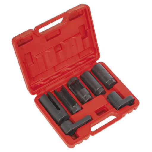 [SX032] Sealey Oxygen Sensor Socket Set 3/8" & 1/2"Sq Drive 7pc