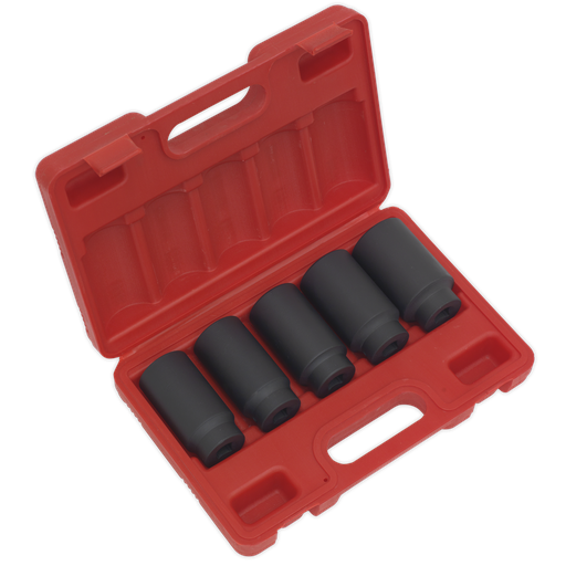 [SX050] Sealey Impact Hub Nut Socket Set 1/2"Sq Drive 5pc