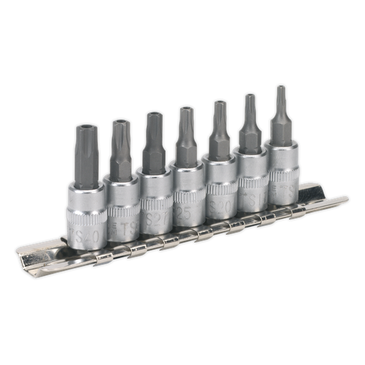 [SX106] Sealey Premier TRX-TS* Security Socket Bit Set 1/4"Sq Drive 7pc