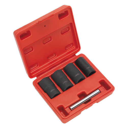 [SX201] Sealey Locking Wheel Nut Removal Set 1/2"Sq Drive 5pc