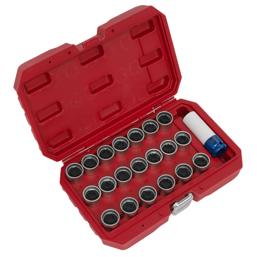 [SX218] Sealey Locking Wheel Nut Key Set for Audi 21pc