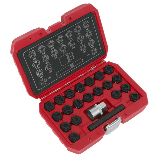 [SX220] Sealey Locking Wheel Nut Key Set for VAG 22pc