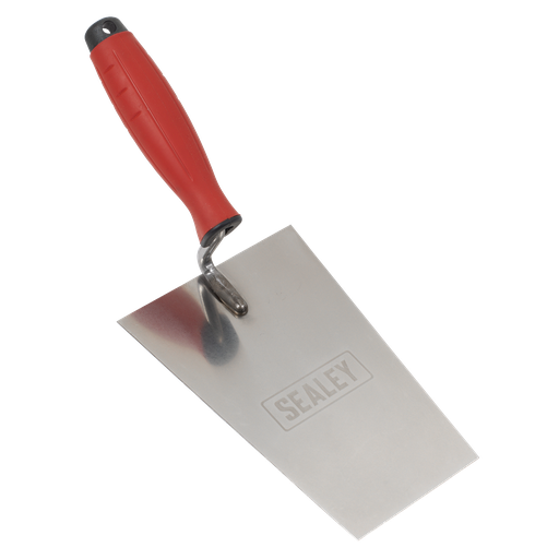 [T1204] Sealey Stainless Steel Bucket Trowel with Rubber Handle 180mm