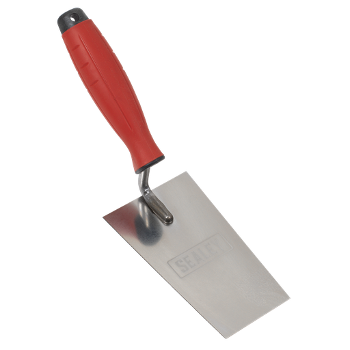 [T1208] Stainless Steel Filler Trowel with Rubber Handle 140mm