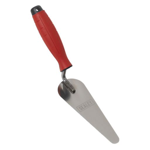 [T1225] Sealey Stainless Steel Narrow Gauging Trowel with Rubber Handle 160mm