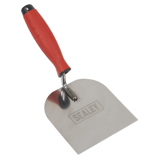 [T1706] Stainless Steel Margin Trowel with Rubber Handle 120mm