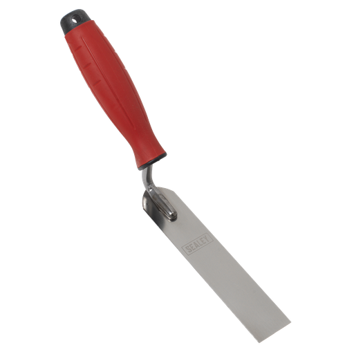 [T1740] Sealey Stainless Steel Finishing Trowel with Rubber Handle 30 x 160mm