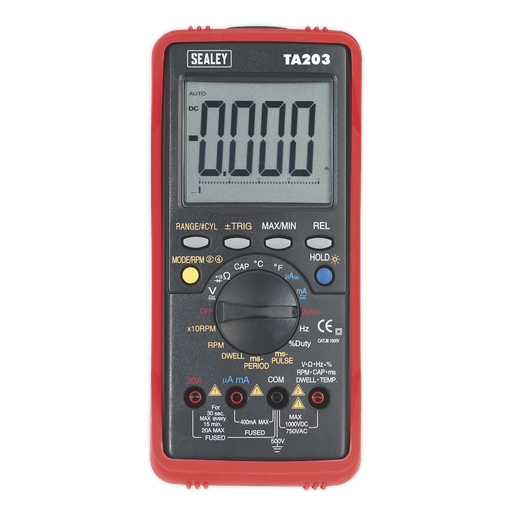 [TA203] Sealey 15-Function Digital Automotive Multimeter with Bar Graph/PC Link