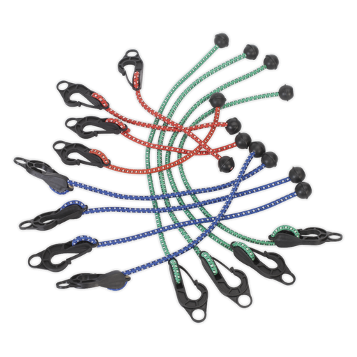 [TARP12] Sealey Assorted Tarpaulin Cord Set 12pc