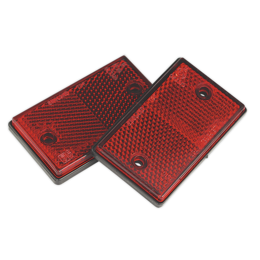 [TB24] Sealey Reflex Reflector Oblong Red - Pack of 2