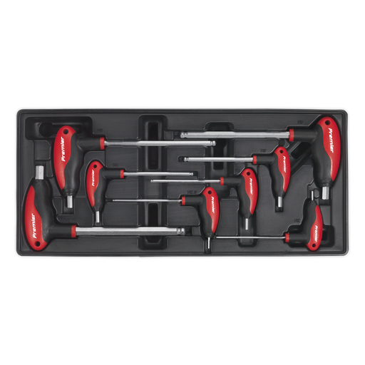 [TBT06] Sealey Premier T-Handle Ball-End Hex Key Set with Tool Tray 8pc