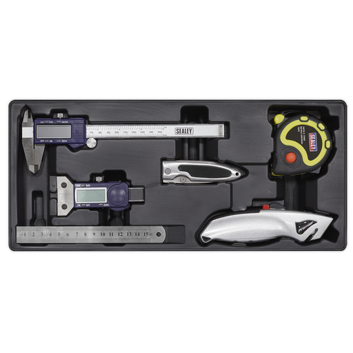 [TBT12] Sealey Premier Measuring & Cutting Set with Tool Tray 6pc