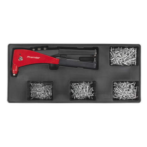 [TBT15] Sealey Premier Riveter & Assorted Rivet Set with Tool Tray 400pc