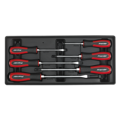 [TBT29] Sealey Premier Hammer-Thru Screwdriver Set with Tool Tray 6pc