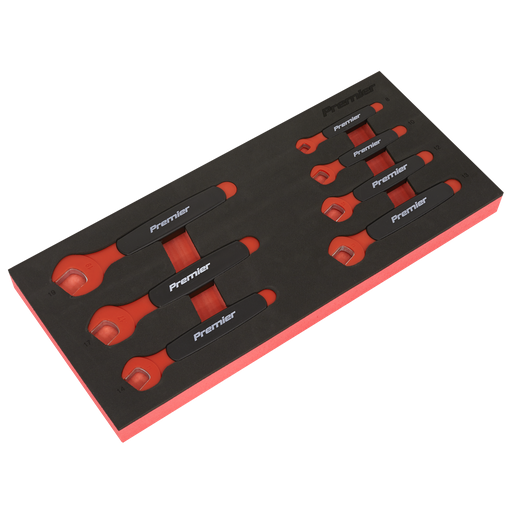 [TBTE03] Premier Insulated Open-End Spanner Set with Tool Tray 7pc - VDE Approved
