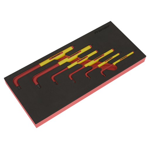 [TBTE05] Sealey Premier Insulated Hex Key Set with Tool Tray 6pc - VDE Ap