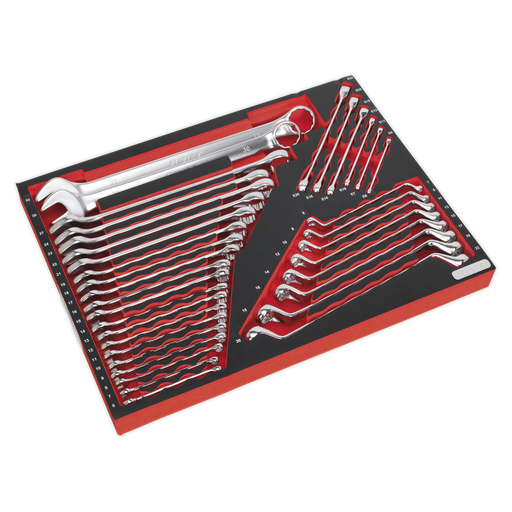 [TBTP03] Sealey Premier Platinum Spanner Set with Tool Tray 35pc