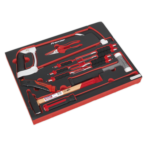 [TBTP06EU] Sealey Premier Platinum Hacksaw, Hammers & Punch Kit with Tool Tray 13pc