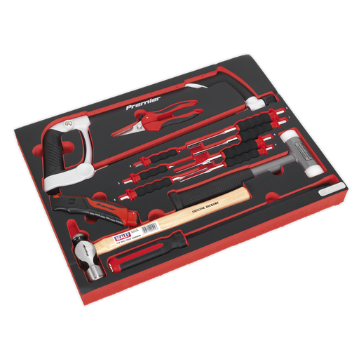 [TBTP06UK] Sealey Premier Platinum Hacksaw, Hammers & Punch Kit with Tool Tray 13pc