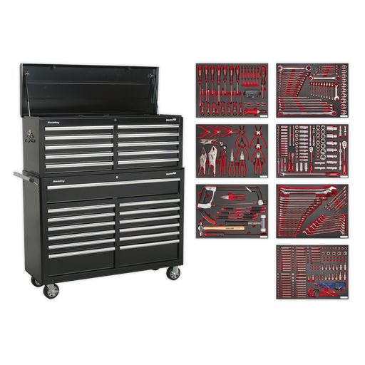 [TBTPBCOMBO4] Superline PRO® Tool Chest Combination 23 Drawer with 446pc Tool Kit - Black