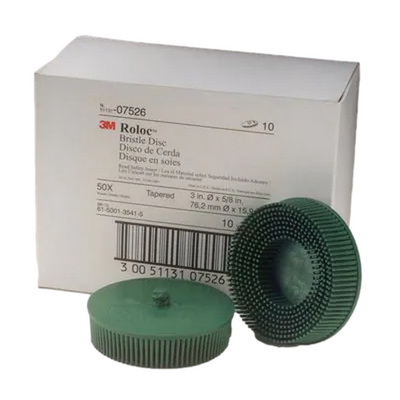 [MMM.07526] 3M 76mm Coarse Roloc Green Bristle Disc (Pkt 10)