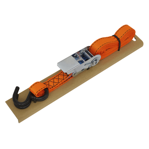 [TD0635S] Ratchet Strap Polyester Webbing S-Hook with Corner Protector 25mm x 5m 600kg Breaking Strength