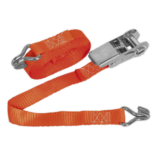 [TD0845J] Sealey Ratchet Strap Polyester Webbing 25mm x 4.5m 800kg Breakin