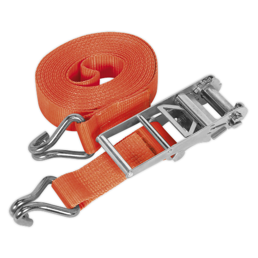 [TD10012J] Sealey Ratchet Strap Polyester Webbing 75mm x 12m 10000kg Breaki