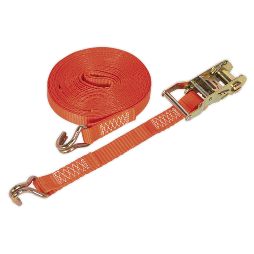 [TD1508J] Sealey Ratchet Strap Polyester Webbing 25mm x 8m 1500kg Breaking
