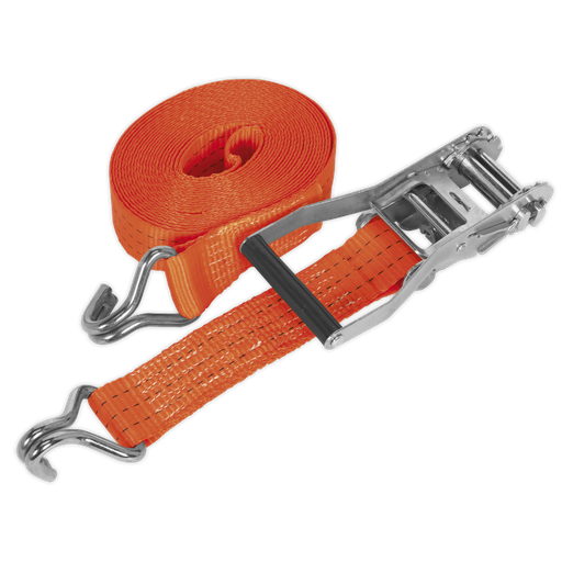 [TD3008J] Sealey Ratchet Strap Polyester Webbing 50mm x 8m 3000kg Breaking Strength