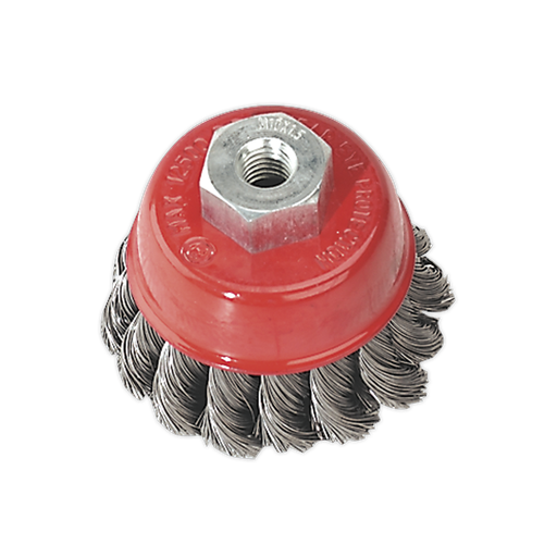 [TKCB65] Sealey 65mm Twist Knot Wire Cup Brush M10 x 1.5mm