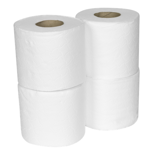 [TOL40] Plain White Toilet Roll - Pack of 4 x 10 (40 Rolls)