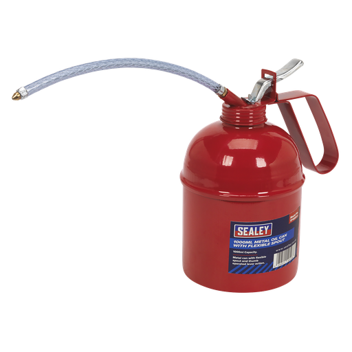 [TP1000] Sealey Metal Oil Can with Flexible Spout 1000ml
