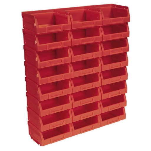 [TPS124R] Sealey Plastic Storage Bin 105 x 85 x 55mm, Red - Pack of 24